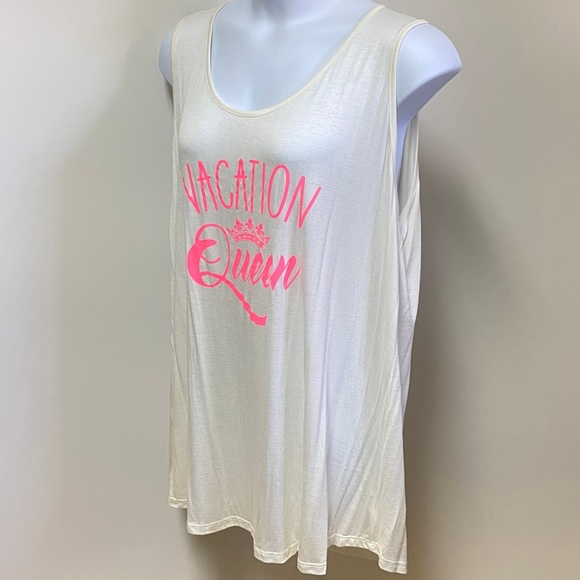 Women's Sleeveless Graphic Tank Top Plus Size 1X XXL - Picture 5 of 6